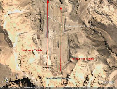 Hatshepsut and Montuhotep temple alignments