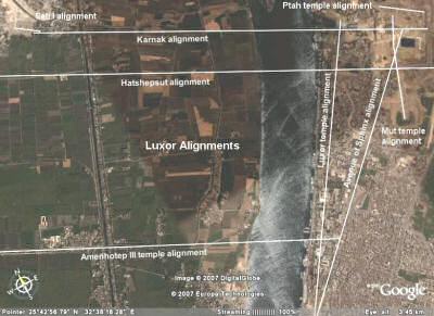 Luxor Map showing alignments
